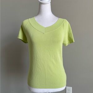 Talbots Lime Green Short Sleeve Top